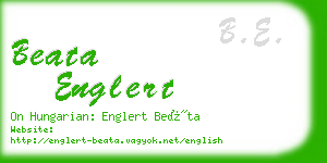 beata englert business card